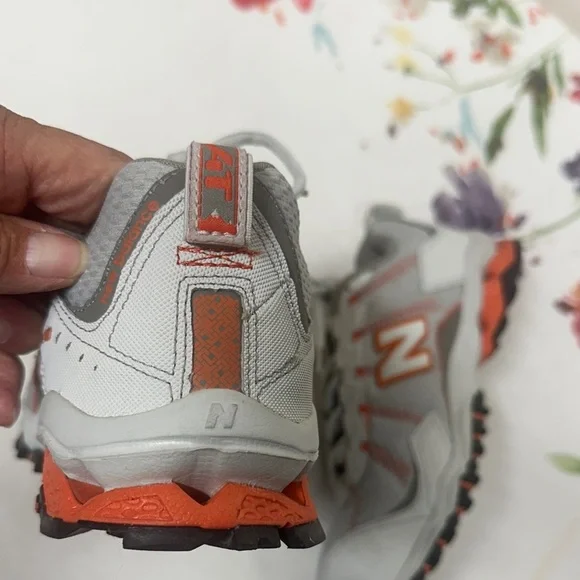 New Balance Light Gray with Orange Accents Sneakers - Picture 7 of 13